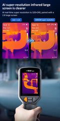 Raythink Handheld Infrared Thermal Imager, Temperature Measuring Thermal Camera for Floor Heating, Electrical Inspection, and Leak Detection, 160×120 IR AI Super Resolution