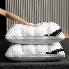 2pcs Luxury Neck Support Pillow - Five-Star Hotel Pillow Quality, High-Density Non-Collapse Core-Comfortable Relax, Deep Sleep Pillows