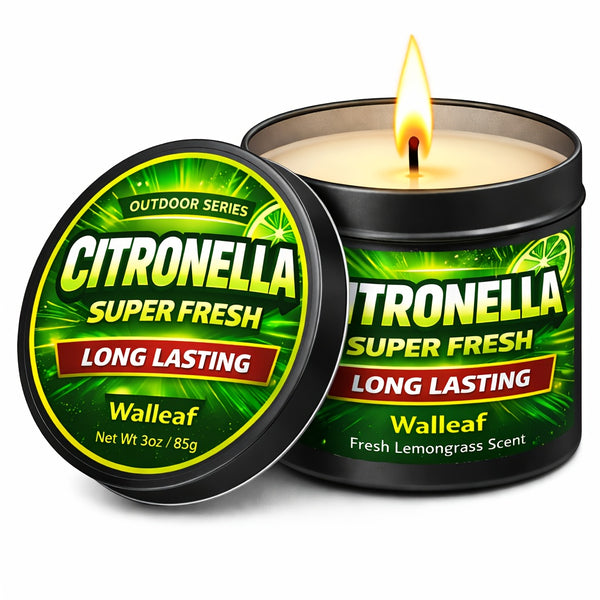 1/4/6pcs Outdoor Citronella (Lemongrass) Scented Candle, Long Lasting Fresh Aroma, Summer Garden Patio Balcony Deck Camping Candle, Black Tin Outdoor Fragrance Candle, Gift for Friends Family Housewarming Evening Use