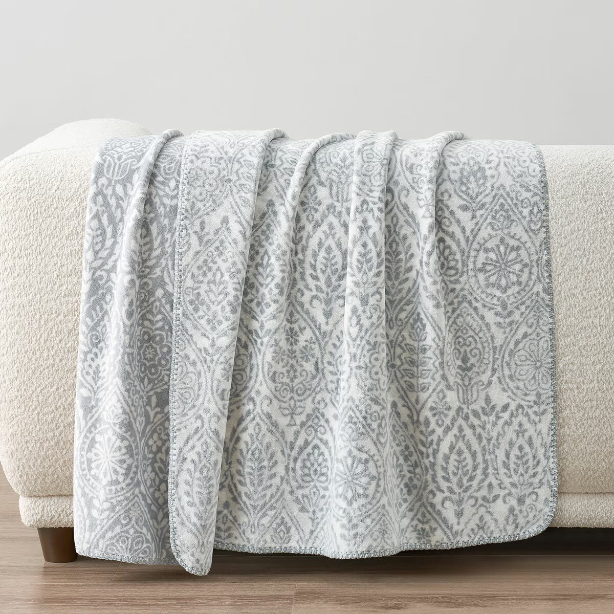 Casual Living Reversible Grey Plush Throw, 127 X 177 Cm