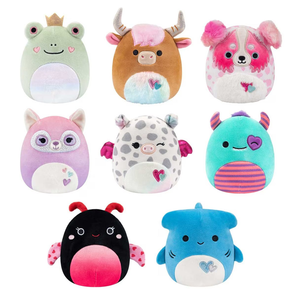 Original Squishmallows 5'' (12.7Cm) Plush - Love Collection 8-Pack