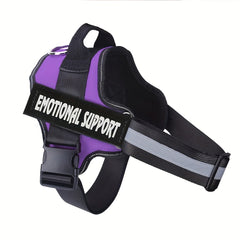 Basic Dog Harness for Emotional Support Dogs Non-Tension Reflective Adjustable Non-Choking Pet Vest Straps with Handles for Easy Walking And Training for Small Medium And Large Dogs