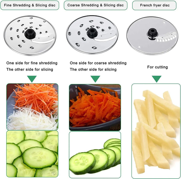 Topstrong 11-In-1 3.2L Bowl 1100W 3 Speeds with Chopping Blending Kneading Grinding Whisking Juicing Food Processor Blender