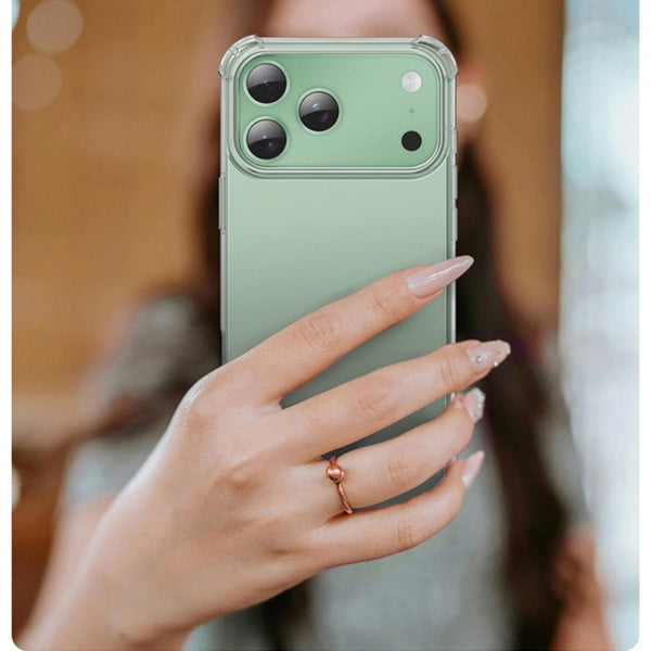 TVELO Clear Phone Case for iPhone 17, iphone 17 air, iphone 17 pro, iphone 17 pro max, Transparent Slim Fit Hard Protective Cover, Shockproof Mobile Case black greay
