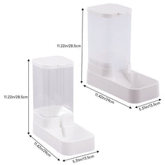 Pet Feeder Pets Food Feeder and Waterer Set 3.8L 2.1kg, 29*13.5*28.5cm, Travel Supply Feeder and Water Dispenser for Dogs Cats Pets Animals