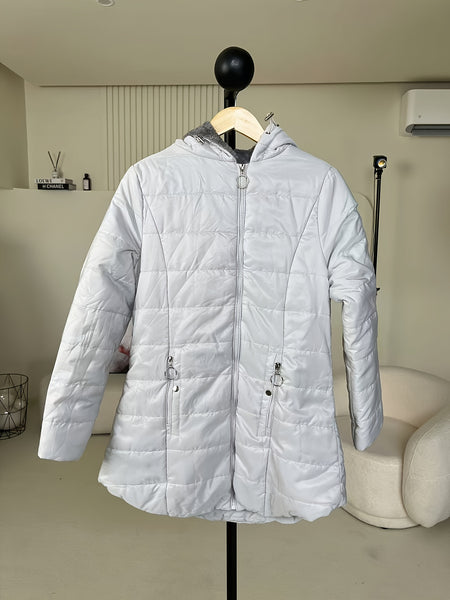 Women's Zip-Up Long Sleeve Slim Fit Padded Hooded Coat