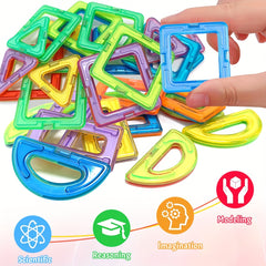 DIY Magnetic Building Blocks, Large STEM Construction Toy Set