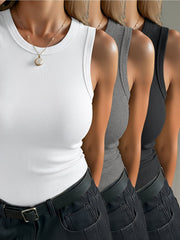 Women'S Tank Top 2pcs Set, Rich Colors And Comfortable Feel, Fashionable And Versatile: Suitable for Work, Parties, Fitness