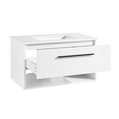 Ove Camila 900Mm Wide Wall Mounted Vanity in Matte White