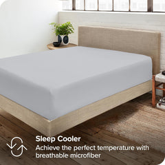 40cm Extra Deep Fitted Sheet, All seasons Bedding Ultra Soft Breathable Microfiber Bedding, Wrinkle-Free, Machine Washable, Hotel Quality All Sizes Available