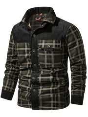 US Size Men'S Casual High-Quality Fall/Winter Plaid Jacket