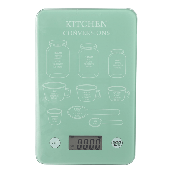 Envenzo Kitchen Scales With LCD Display Tempered Glass Battery Operated with Easy Measurements Conversion Scales for Cooking and Meal Prep, Electronic Digital Scales
