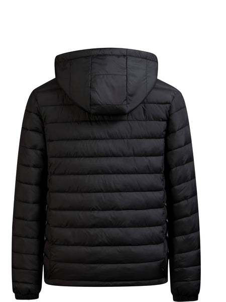 Men's winter Windproof warm Jacket hooded and detachable casual jacket, Men's Fashionable Quilted, Machine Washable - Heavy-Duty Cold Weather Coat, Men's Winter Outdoor Activities Slightly High Quality Jacket High Quality Business Black Jacket.