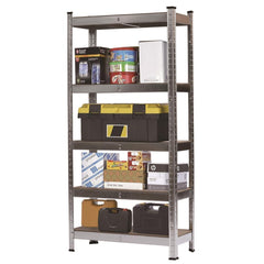 5 Tier Metal Shelving Unit, Heavy Duty Garage Shelving Units, Racking Shelving for Warehouse Workshop Office 148*75*30cm
