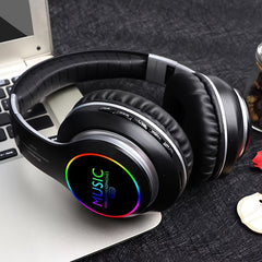 Upgraded Wireless Headphones with Deep Bass, Built-in Mic, Lightweight Foldable Design, 3.5mm Audio Jack, Stereo Sound for Travel, Work, Laptops, and Mobile Devices - iOS Gaming Headset, Ideal Christmas Gift, Headphone Hearing Experience