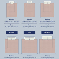 Premium Hotel Quality Satin Stripe Duvet Cover Set Double with Pillowcases | Reversible Soft Quilt Bedding | Easy Care Breathable Luxury Quilt Cover