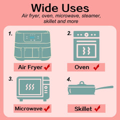 BYKITCHEN 100Pcs Air Fryer Liners for Ninja Dual, Air Fryer AF300UK AF400UK Accessories, Disposable Airfryer Parchment Paper Liners, Compatible with Ninja, Breville, Tower & Other Dual Zone Fryers