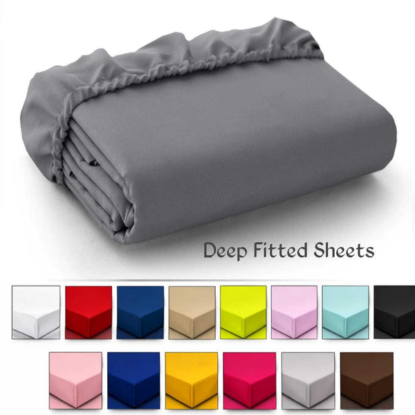 TEXTILE XPERT -25cm Deep Fitted Bed Sheet – Designed for Secure Mattress Coverage, Smooth Finish Look, Durable Build with Easy Care Features