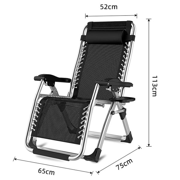 NEW Zero Gravity Chair Reclining Sun Lounger Outdoor Garden Folding Adjustable