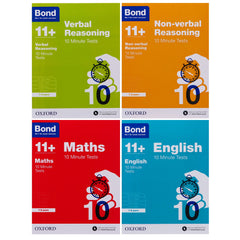 Bond 11+ Quick 10 Minute Tests (Age 7-8) by Oxford 4 Books Collection - Paperback