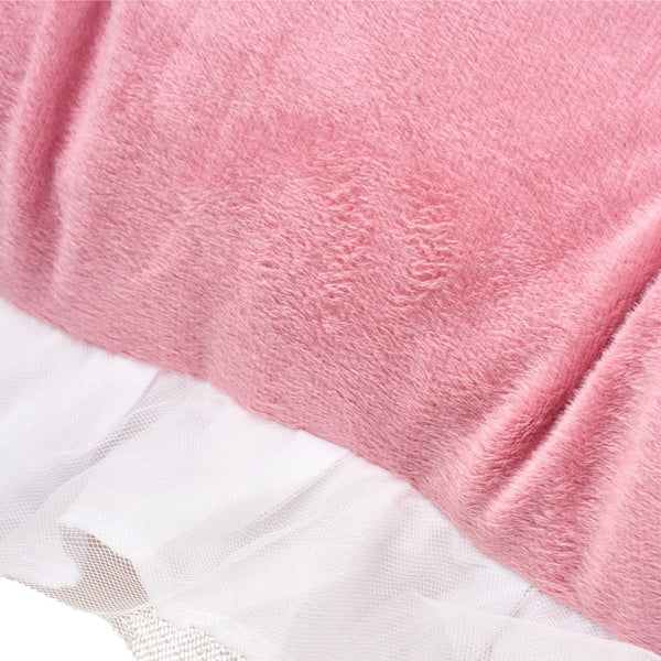 Large Ultra-Soft Comfortable Plush Backrest Pillow, Princess Style Reading Cushion, Neck and Back Support, Luxurious Fashionable Home Style Multifunctional Lace Ruffled Headboard Cushions, Suitable for Bedroom, Living Room, Dorm, Sofa Home Decor, Machine