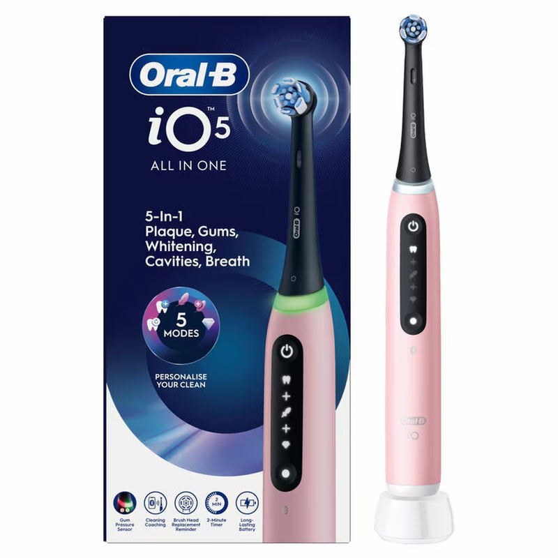 Oral-B Io Series 5 Electric Toothbrush with Travel Case in Pink