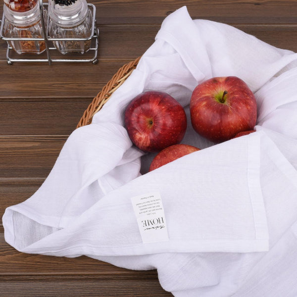 Adam Home White Flour Sack Towels [12 Pack - 28 x 28 Inch] 100% Cotton Tea Towels for Cleaning & Drying - Highly Absorbent Kitchen Dish Cloth