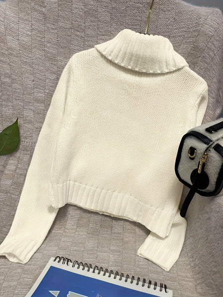 Christmas Women's Elegant Cardigan - Front Zipper & Multi Buttons, Stand-Up Collar Sweater, Structured Fit for Office, Party, Everyday - All-Season Chic Outerwear, Office Wear, Textured Knitwear, Ribbed Texture, Stylish Coverup, Working Professionals