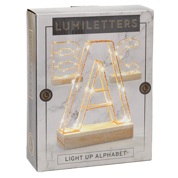 Light Up Letter | LED Alphabet Wire Frame Letter Lights | Rose Gold Copper Initials | Personalised Lighting | Battery Powered | For The Office Living Room Bedroom | Gift For Her