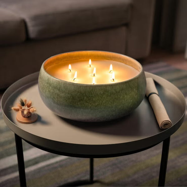 Torc 7 Wick Candle, in Green