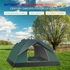 2-3 Persons Instant Auto Pop Up Large Camping Tent Outdoor Shelter Divided Curtain for Separated Room, Portable with carrying Bag, for All Seasons