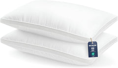 Utopia Bedding Pillows 2 Pack Queen Size, (Navy) Hotel Quality Pillows, Brushed Fabric, Bed Pillow for Back, Stomach or Side Sleepers - 18 X 26 Inch / 45 X 66 Cm