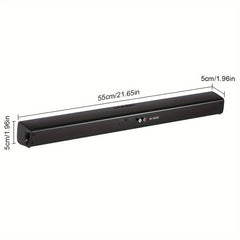 Multifunctional Soundbar Speaker System with 4 Built-in Subwoofers, Stereo Sound, AUX, TF, FM, Button Control, Passive Amplification, USB Charging, 36V Max, Infrared Wireless Technology for TV, Computer, Home Theater