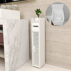 Bathroom Floor Storage Cabinet PVC Storage Unit Bathroom Cabinets Corner Organizer Cupboard for Bathroom Living Room Kitchen Toilet