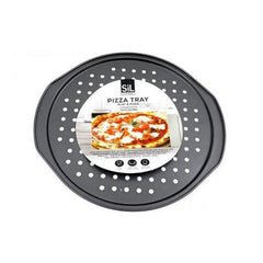 30cm Metal Pizza Tray - Kitchen Utensil for Pasta and Pizza Smooth Steel Metallic Sturdy Stainless