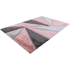 Luxury Soft Shaggy Area Rug – Modern Non-Shedding Geometric Triangles Design, High-Pile Plush Living Room Carpets, Large Thick Rug for Bedroom, Kitchen, Lounge & Home Décor – Contemporary Floor Rug & Mats