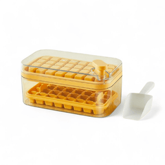Ice Cube Tray with Lid and Bin, 56pcs Ice Cube Mold, 2 Trays & Ice Scoop, BPA