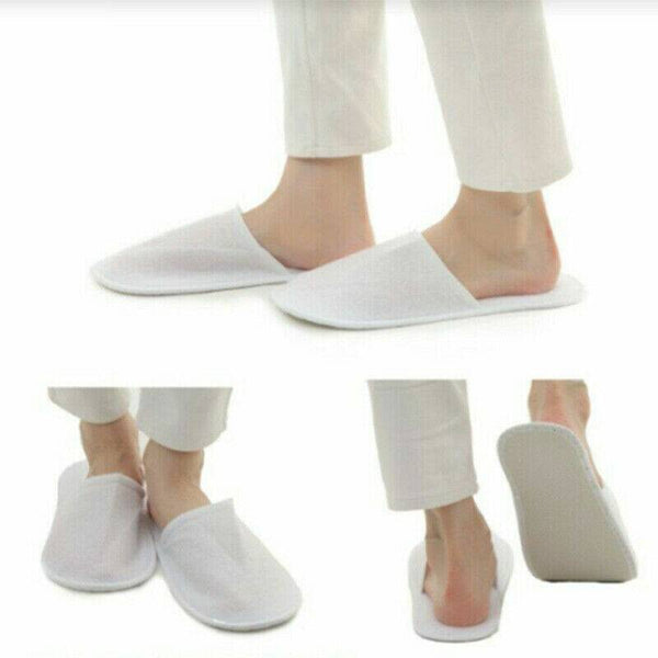 20Pairs Disposable Terry Cloth Slippers for Spa, Hotel, and Guest Use Office & School Supplies