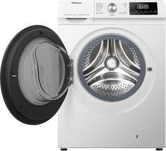 Hisense WDQA8014EVJM 60Cm Freestanding 8 KG Front Load Washer Dryer - 1400 RPM - Pure Steam - Purejet - Pause and Add - Inverter Motor - White
