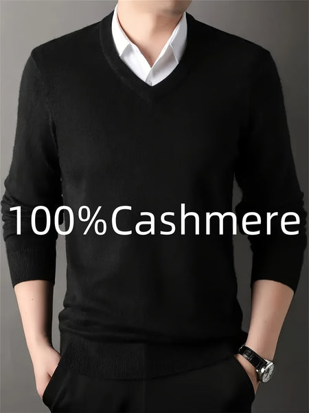 100% Cashmere Men'S Sweater Perfect for Casual Comfort Business Layering The Fabric Is Soft Exceptionally Warm