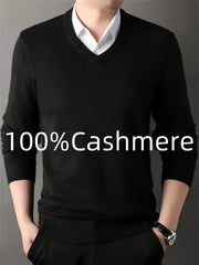 100% Cashmere Men'S Sweater Perfect for Casual Comfort Business Layering The Fabric Is Soft Exceptionally Warm