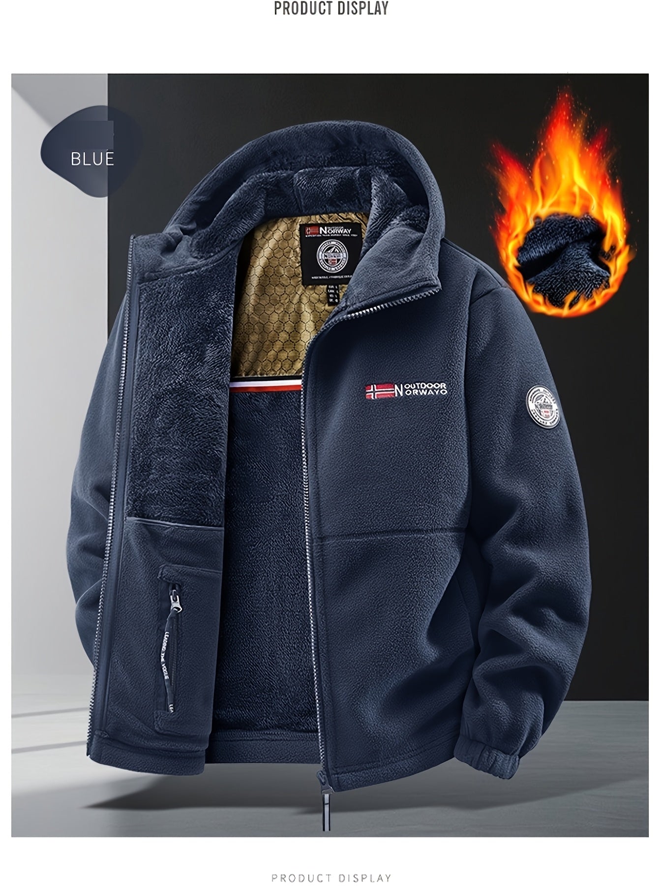 [Shu Le Shui OBM] New Easter Products Are Online! New Autumn And Winter Fleece-Lined And Thickened Jackets, Fashionable Fleece Fabric, Graphene Lining, Casual, Fashionable, Energetic And Versatile, Suitable for Work Scenarios, Work Jackets