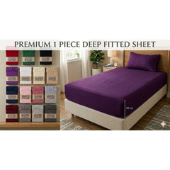Extra Deep Fitted Sheets 30cm deep pocket with Elastic Cornes For Perfect Mattress Fit, Available in Single,Double, King,& SuperKing Size