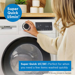 Bosch WGG24400GB Series 6, 9Kg, 1400Rpm Washing Machine, a Rated in White