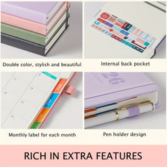 2026 Diary, A5 Diary Planner Daily and Monthly, Diary Page a Day Form January 2026 to December 2026, with Monthly Tabs | 4 Planning Stickers | Inner Pocket, 21.5 X 14.5cm
