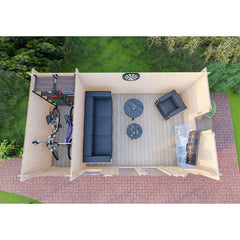 Shire Rydal 44mm Log Cabin 17 x 10ft (5.1 x 3m)