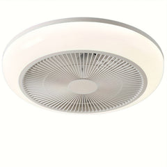 1pc Ceiling Fans with Lights, LED Fan Light Kit, Low Profile Ceiling Fans, Bladeless Ceiling Fan Remote Control Enclosed Flush Mount Ceiling Fan with Timming, 3000-6000K for Living Room, Bedroom, Attic, Kitchen, Laundry Room, Dining Room
