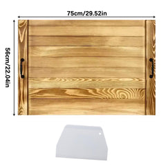 Stove Cover, Wood Stove Top Cover Board, 56 x 75 CM, Brown, Noodles Board for Gas Stove, Kitchen Countertop