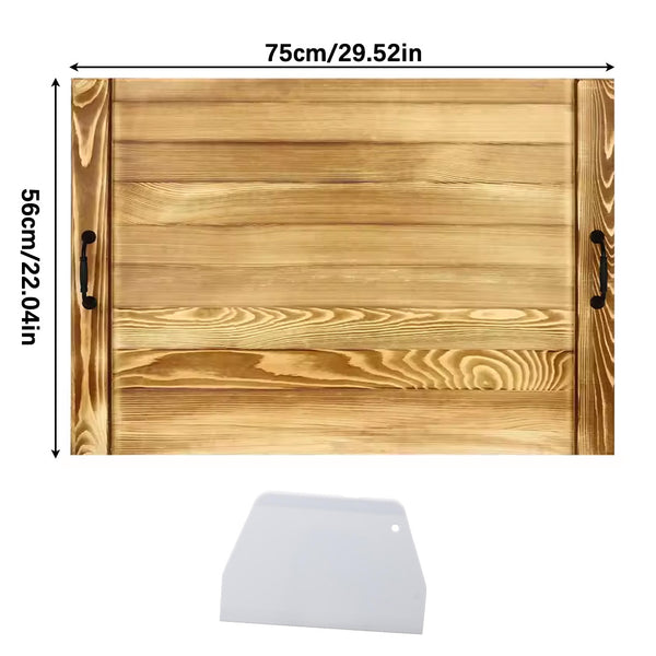Stove Cover, Wood Stove Top Cover Board, 56 x 75 CM, Brown, Noodles Board for Gas Stove, Kitchen Countertop