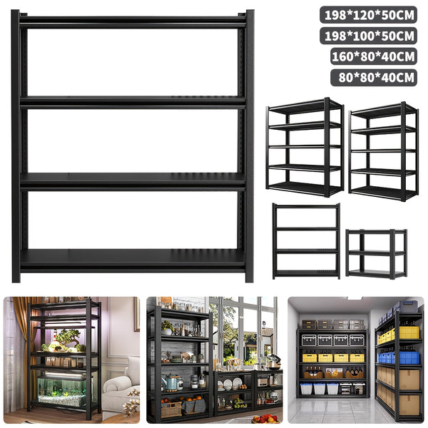 Heavy-Duty Shelving Unit Capable of Holding 1360.78 KG, Designed for Metal Shed Storage. Available in 3, 4, Or 5 Tiers, These Garage Shelves Are Perfect for Organizing Your Warehouse, Workshop, Standing Shelf